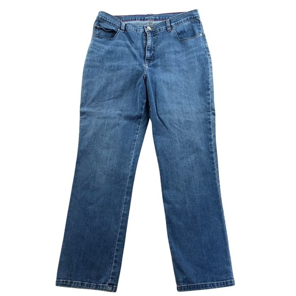 Lee Women's Jeans Size 14 Classic Fit 1889 Blue Denim Straight Leg Classic Casua - Picture 1 of 14